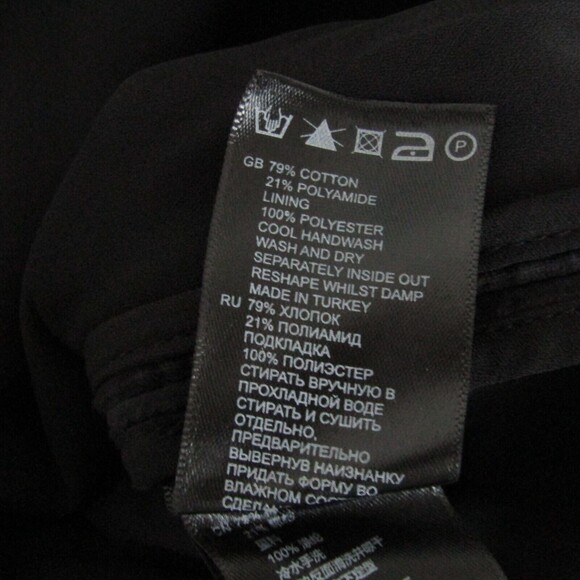 Reiss Skirt 8 Black Ribbed Mini Pleated Goth Dark Coquette Girl Grunge Feminine - Picture 10 of 13